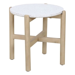 Pangea Home Mimi 19x20&quot Modern Acacia Wood Mimi Side Table in Natural
