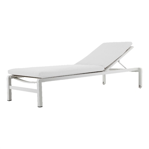 pangea home olly modern aluminum lounger in white finish (set of 2)