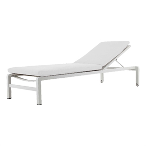 pangea home sally modern style fabric lounger cushion in white finish