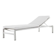 Pangea Home Sally Modern Style Fabric Lounger Cushion in White Finish