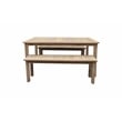 Pangea Home Agua 3-Piece Modern Acacia Wood Dining Set in Teak Finish