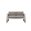 Pangea Home Air 4-Piece Modern Aluminum Sofa Set in Gray Finish