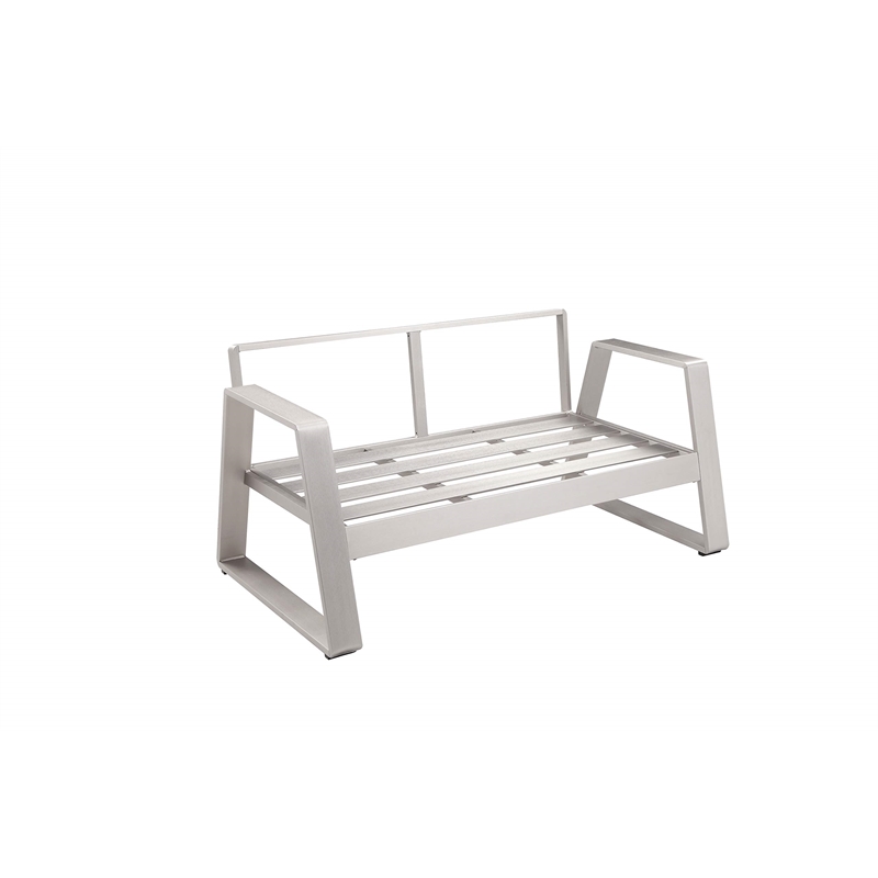 Pangea Home Air 4-Piece Modern Aluminum Sofa Set in Gray Finish