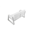 Pangea Home Air 4-Piece Modern Aluminum Sofa Set in White Finish