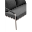 Pangea Home Chelsea 4-Piece Modern Aluminum Sofa Set in Slate Gray