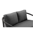 Pangea Home Chelsea 4-Piece Modern Aluminum Sofa Set in Slate Gray