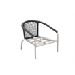 Pangea Home Chelsea 4-Piece Modern Aluminum Sofa Set in Slate Gray