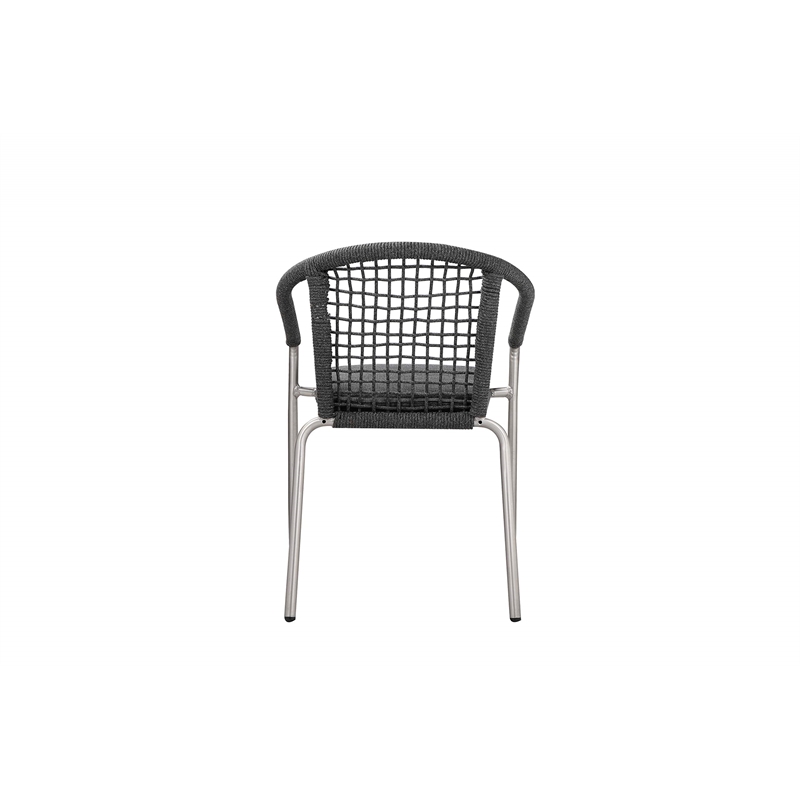 Pangea Home Chelsea 7-Piece Modern Aluminum Dining Set in Slate Gray