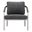 Pangea Home Chelsea Modern Style Aluminum Chair in Slate Gray