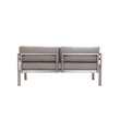 Pangea Home Cold 4-Piece Modern Aluminum Sofa Set in Gray Finish