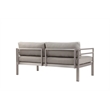 Pangea Home Cold 4-Piece Modern Aluminum Sofa Set in Gray Finish