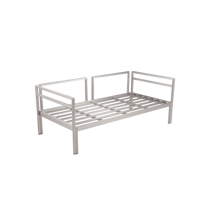 Pangea Home Cold 4-Piece Modern Aluminum Sofa Set in Gray Finish