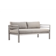 Pangea Home Cold 4-Piece Modern Aluminum Sofa Set in Gray Finish