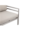 Pangea Home Cold 4-Piece Modern Aluminum Sofa Set in Gray Finish