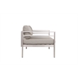 Pangea Home Cold 4-Piece Modern Aluminum Sofa Set in Gray Finish