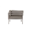 Pangea Home Cloud 4-Piece Modern Aluminum Sofa Set in Gray Finish