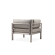 Pangea Home Cloud 4-Piece Modern Aluminum Sofa Set in Gray Finish
