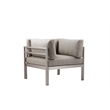 Pangea Home Cloud 4-Piece Modern Aluminum Sofa Set in Gray Finish