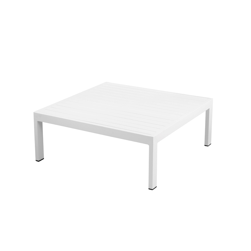 Pangea Home Cloud 4-Piece Modern Aluminum Sofa Set in White Finish