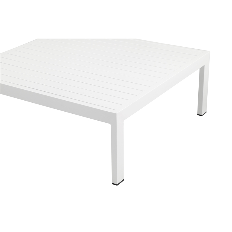 Pangea Home Cloud 4-Piece Modern Aluminum Sofa Set in White Finish