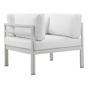 pangea home cloud modern style aluminum sofa chair in white finish