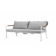 Pangea Home Dean 5-Piece Modern Aluminum Sofa Set in Gray Finish
