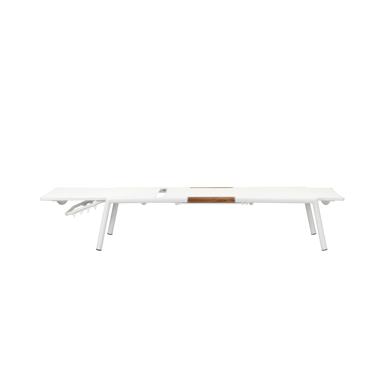 Pangea Home Dean Modern Aluminum Loungers in White Finish (Set of 2)