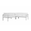 Pangea Home Karen 5-Piece Modern Aluminum Sectional in White Finish