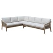 Pangea Home Lola 2-Piece Modern Acacia Wood Sectional in Beige Finish