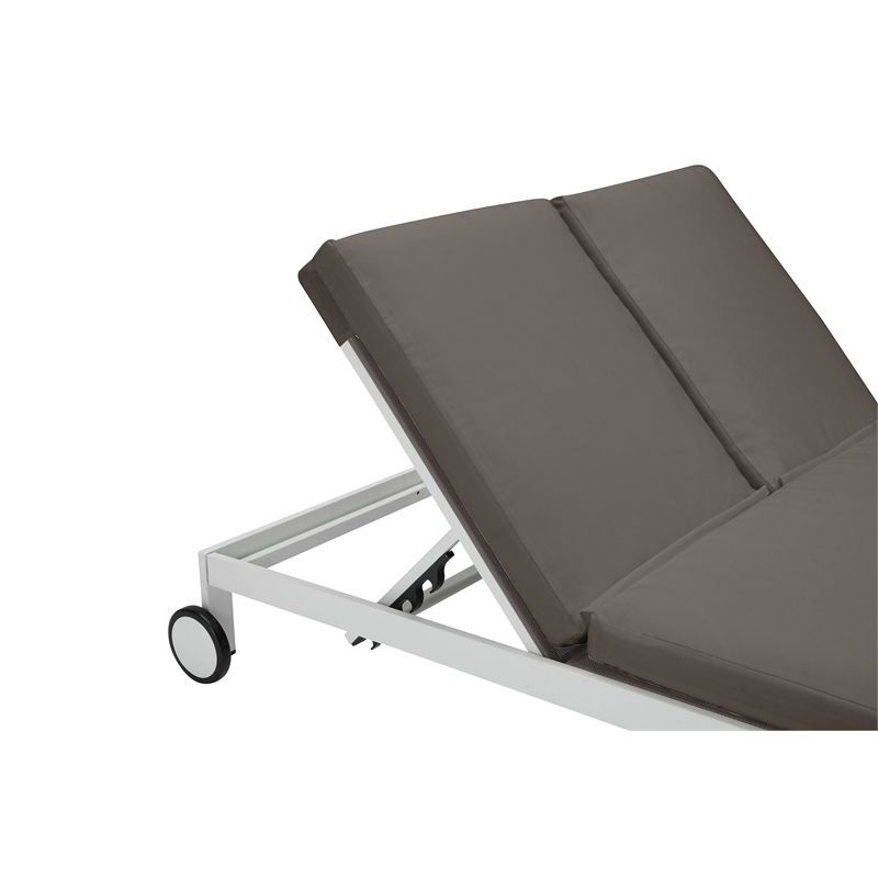 Pangea Home Sally Modern Style Aluminum Daybed in Gray Finish