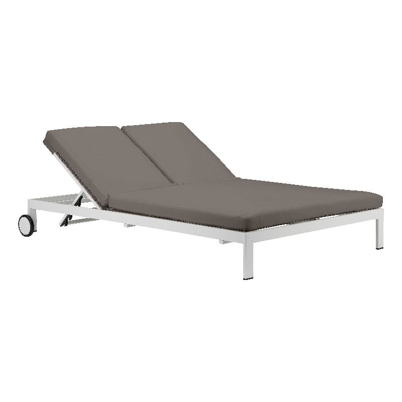 Pangea Home Sally Modern Style Aluminum Daybed in Gray Finish