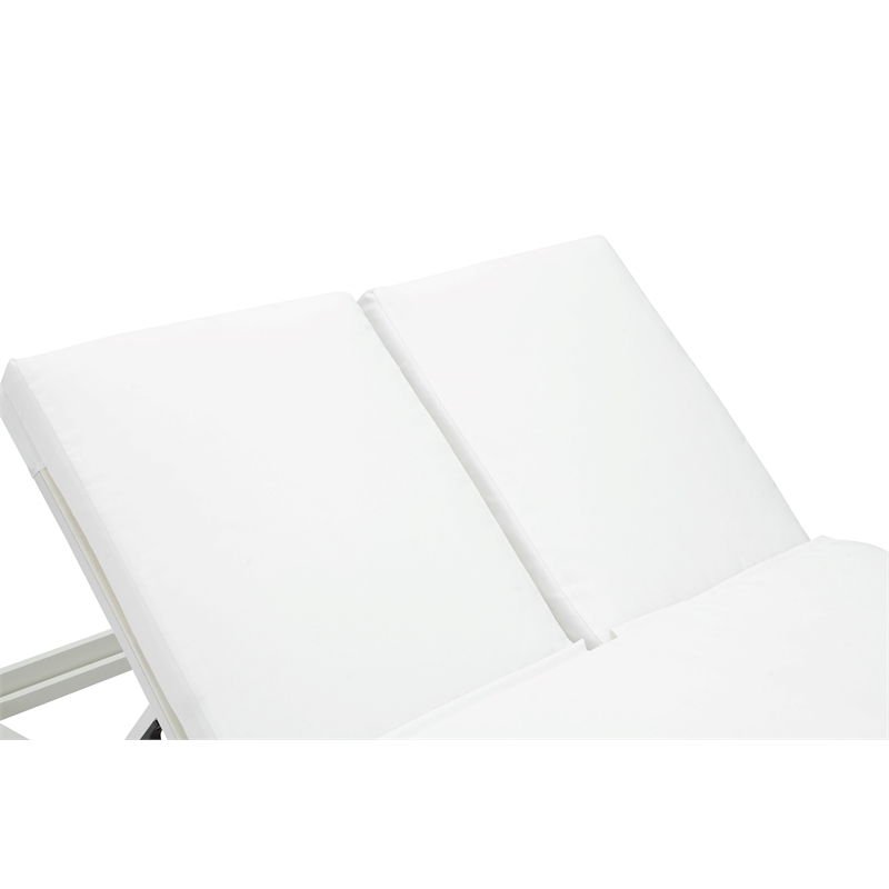 Pangea Home Sally Modern Style Aluminum Daybed in White Finish