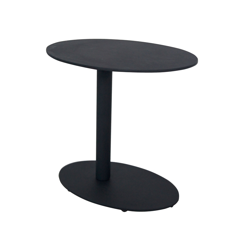 Pangea Home Sunset 3-Piece Modern Aluminum Bistro Set in Black Finish