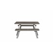 Pangea Home Jack 3-Piece Modern Aluminum Dining Set in Gray and Brush Finish