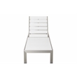 Pangea Home Joseph 2-Piece Aluminum Lounger and Side Table in White
