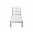 Pangea Home Joseph 4-Piece Aluminum Lounger and Side Table in White