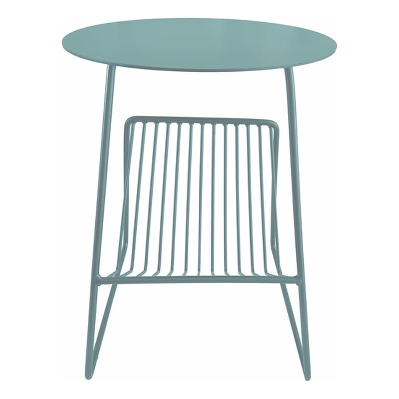 Gazette Magazine Table Green Metal