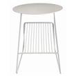 Gazette Magazine Table White Metal