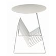 Gazette Magazine Table White Metal