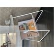 Gazette Magazine Table White Metal