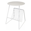 Gazette Magazine Table White Metal