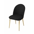 Gold Vera Chair Black Faux Leather (Set of 2)