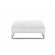 Pippa Ottoman Faux Leather White