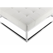 Pippa Ottoman Faux Leather White