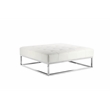 Pippa Ottoman Faux Leather White