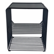 Pangea Home Polly 2-Tiered Tall Modern Metal Side Table in Black