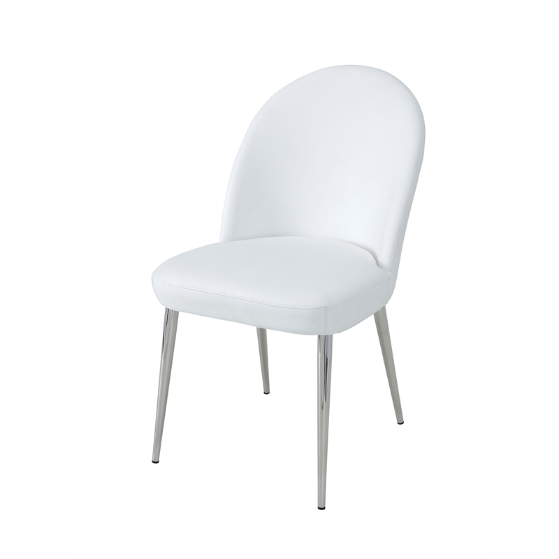 Vera Chair White Faux Leather (Set of 2)