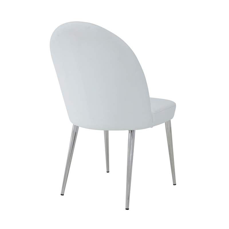 Vera Chair White Faux Leather (Set of 2)
