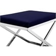 Pangea Home Lexi Stool Velvet Navy & Chrome Frame