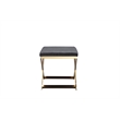 Gold Lexi Stool Fabric Charcoal